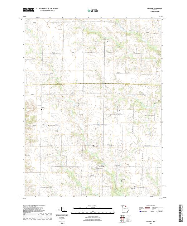 USGS Topographic Map – Leonard