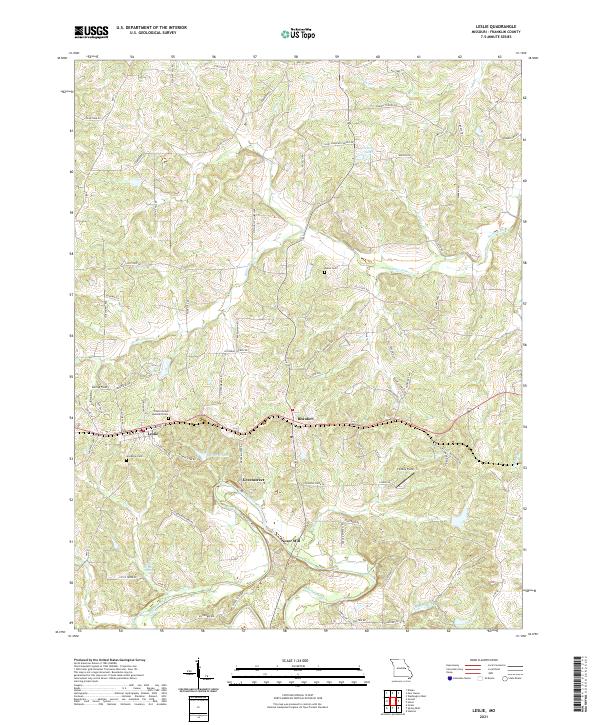 USGS Topographic Map – Leslie