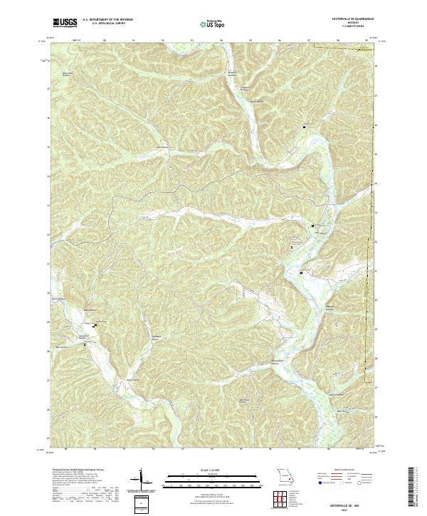 USGS Topographic Map – Lesterville SE