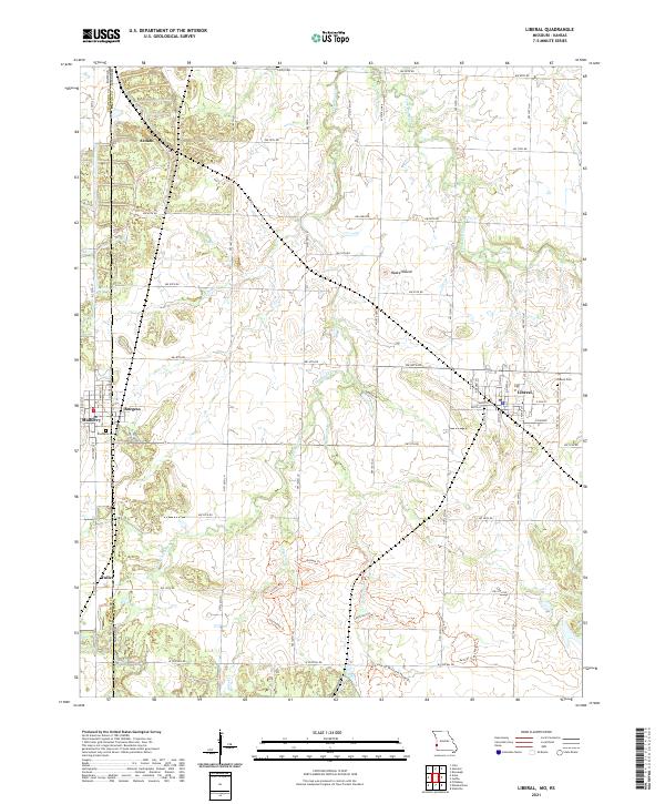 USGS Topographic Map – Liberal