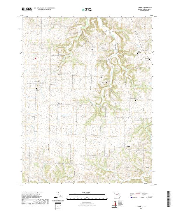 USGS Topographic Map – Lone Elm