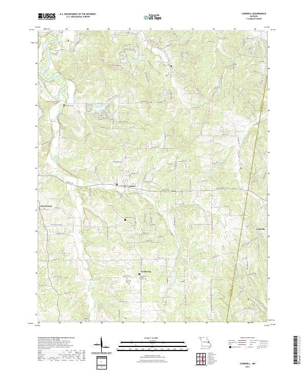USGS Topographic Map – Lonedell