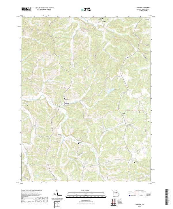 USGS Topographic Map – Luystown