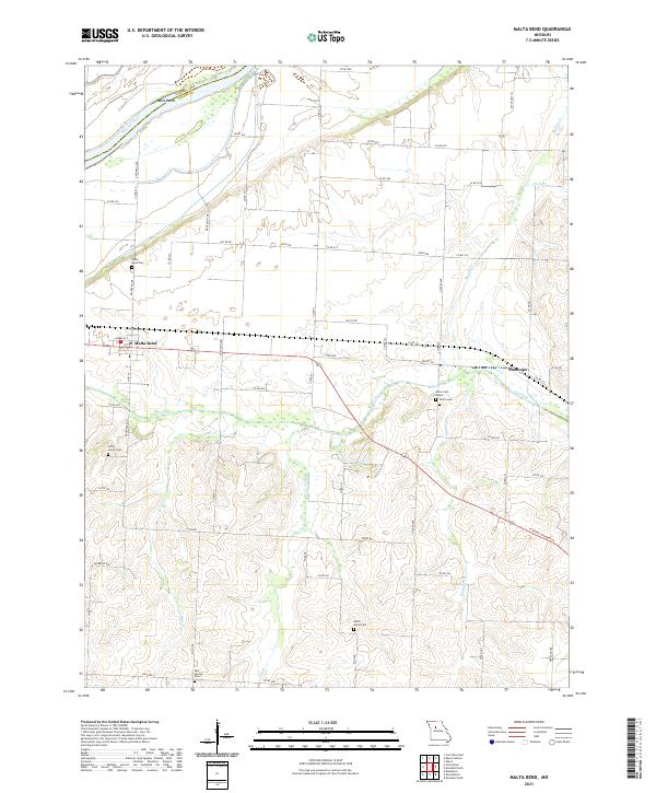USGS Topographic Map – Malta Bend