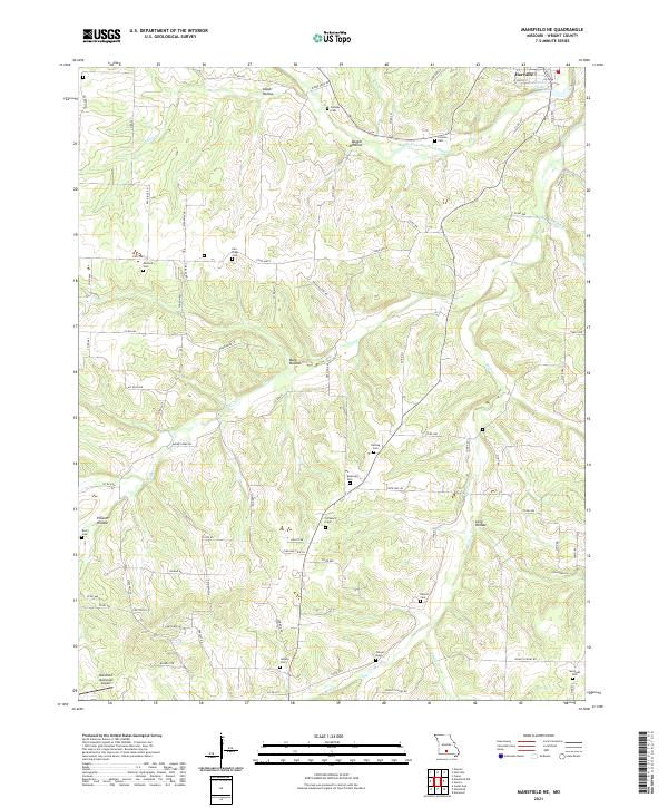 USGS Topographic Map – Mansfield NE