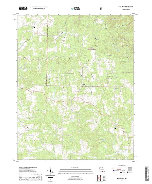 USGS Topographic Map – Many Springs
