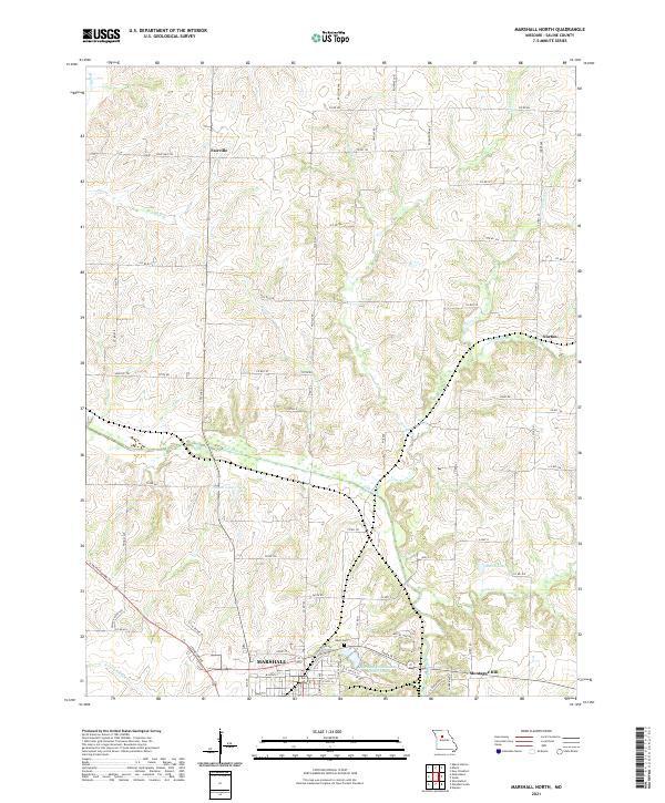 USGS Topographic Map – Marshall North