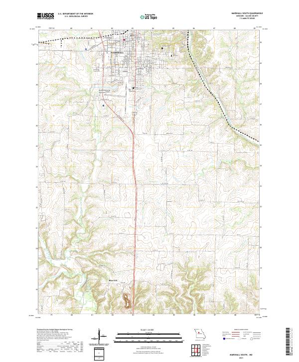 USGS Topographic Map – Marshall South