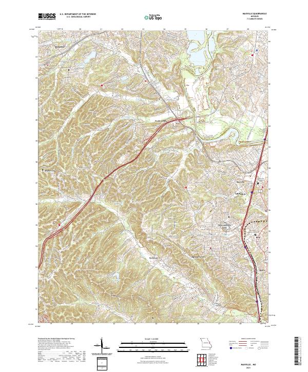 USGS Topographic Map – Maxville