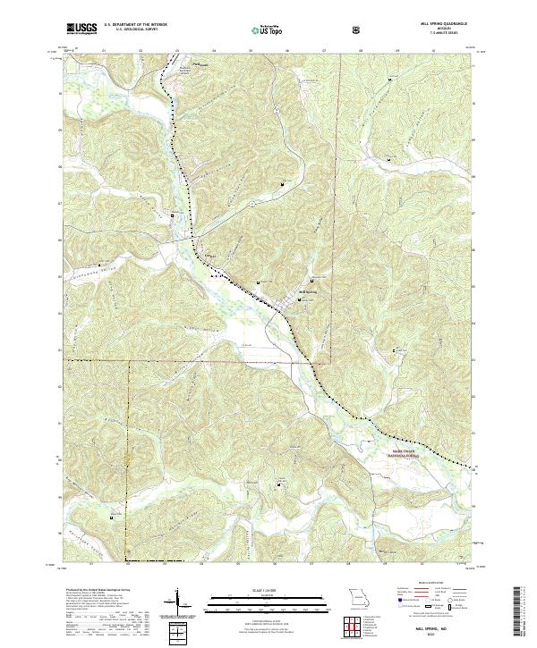 USGS Topographic Map – Mill Spring