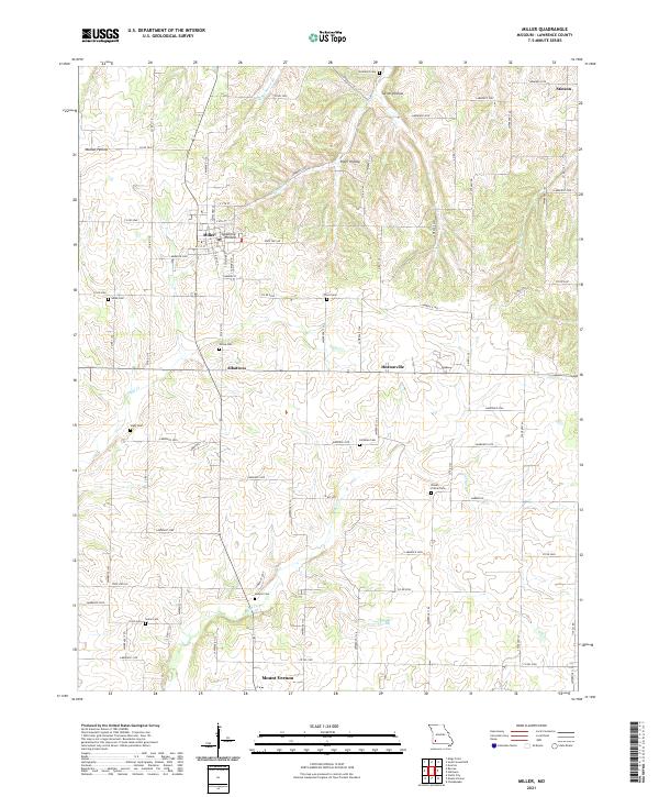 USGS Topographic Map – Miller