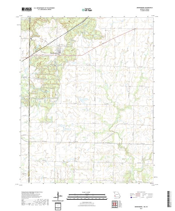 USGS Topographic Map – Mindenmines
