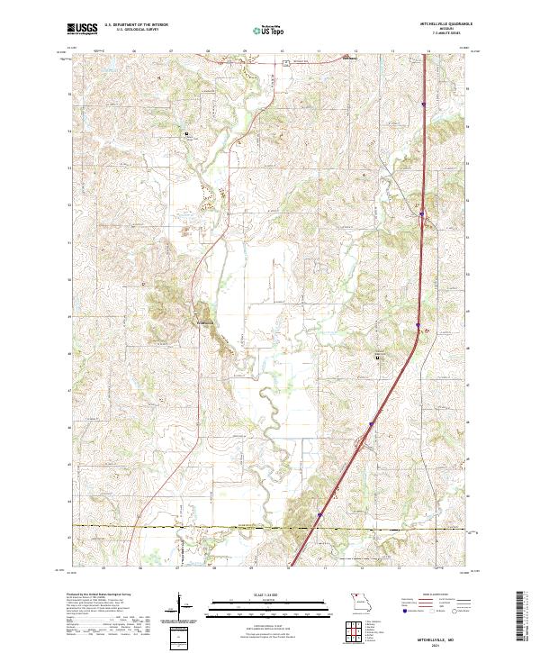 USGS Topographic Map – Mitchellville