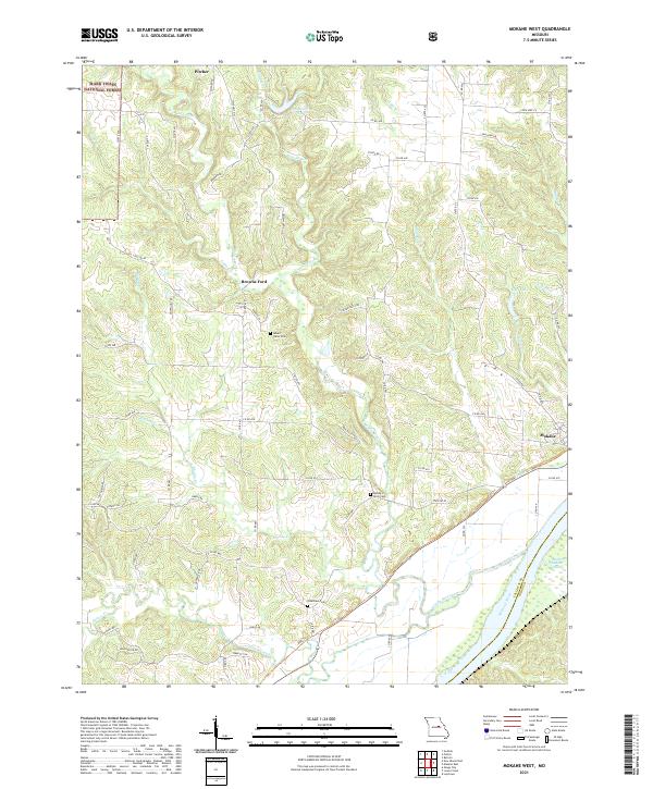 USGS Topographic Map – Mokane West