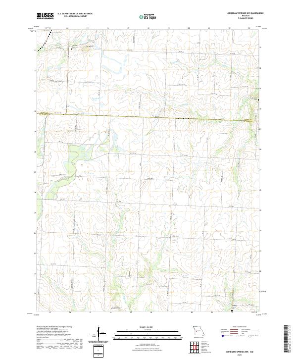 USGS Topographic Map – Monegaw Springs NW