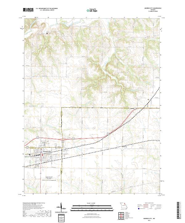 USGS Topographic Map – Monroe City