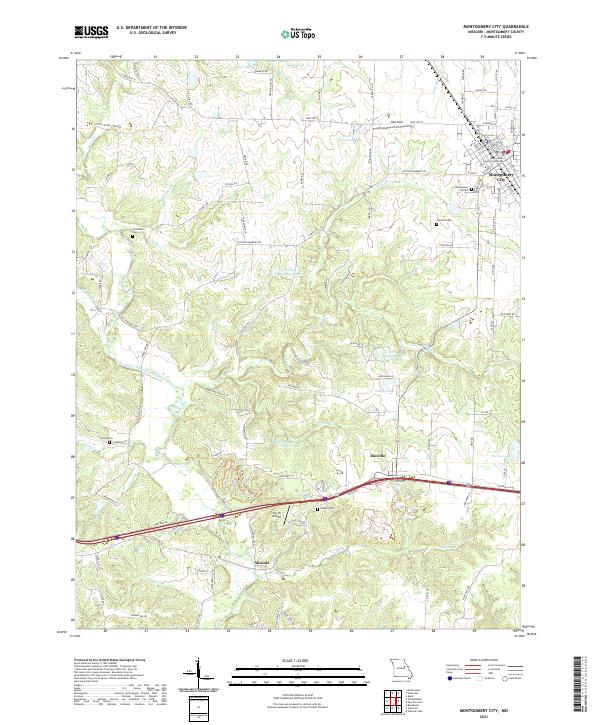 USGS Topographic Map – Montgomery City