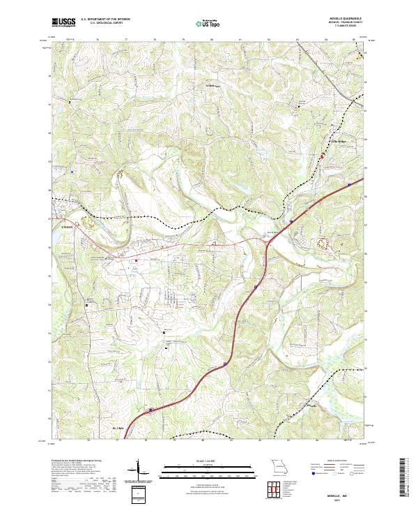 USGS Topographic Map – Moselle