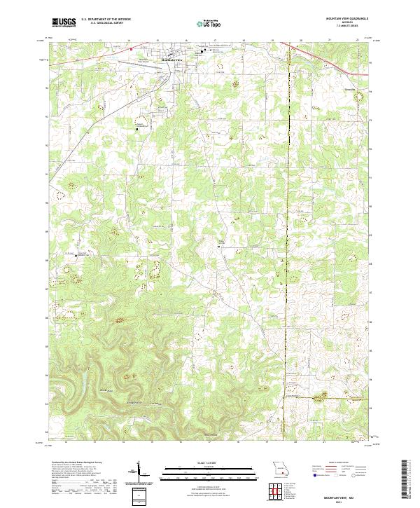 USGS Topographic Map – Mountain View