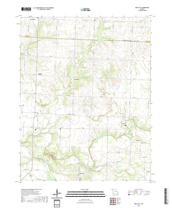 USGS Topographic Map – Neck City