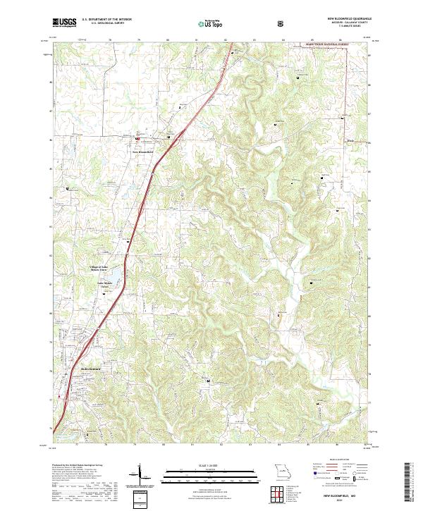 USGS Topographic Map – New Bloomfield
