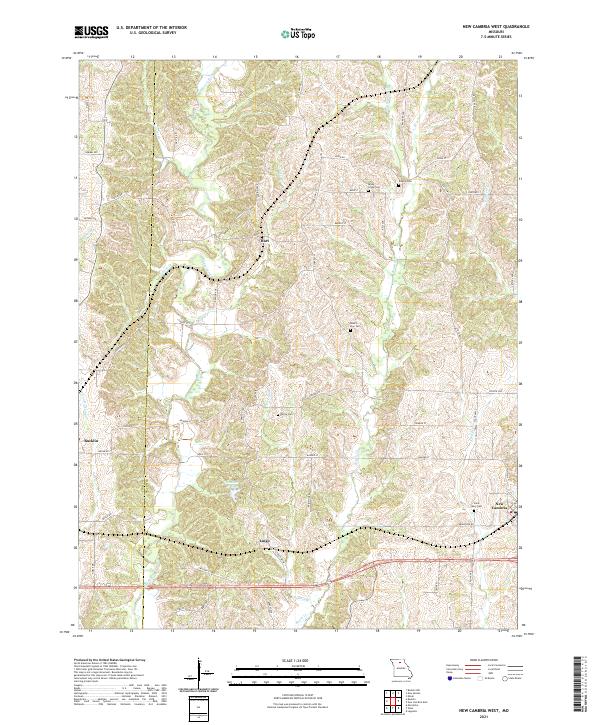 USGS Topographic Map – New Cambria West