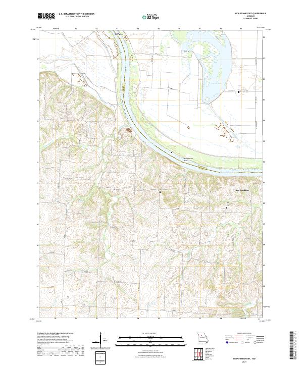 USGS Topographic Map – New Frankfort
