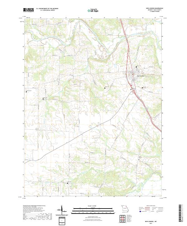 USGS Topographic Map – New London