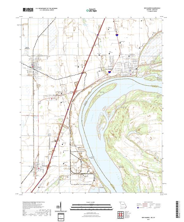 USGS Topographic Map – New Madrid