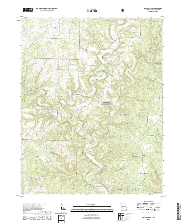 USGS Topographic Map – Nichols Knob