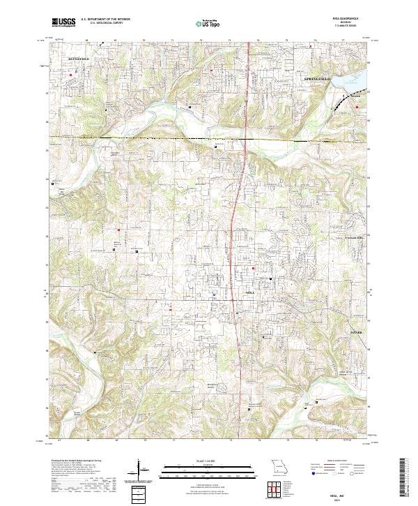 USGS Topographic Map – Nixa