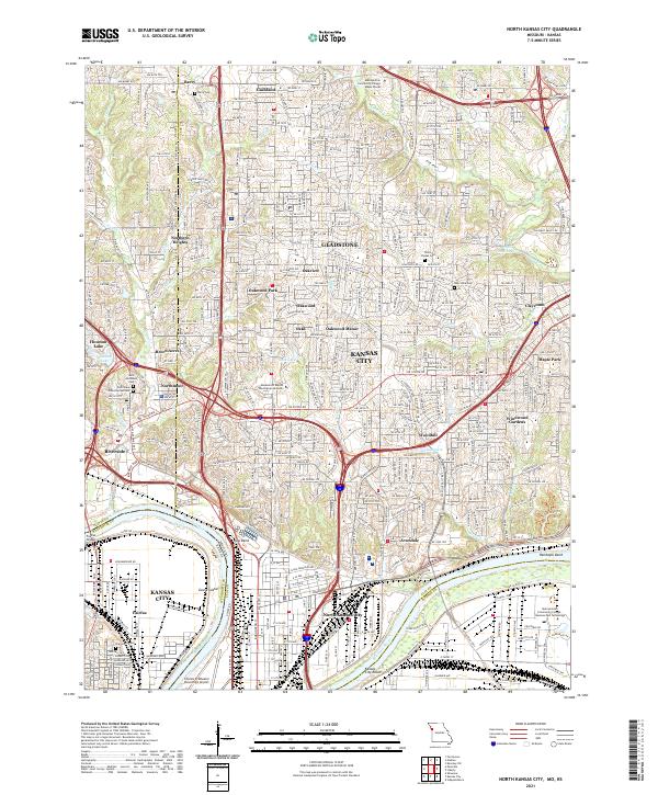USGS Topographic Map – North Kansas City