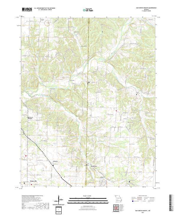USGS Topographic Map – Oak Grove Heights