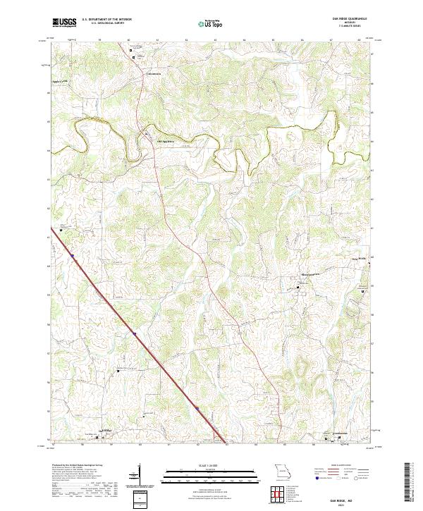 USGS Topographic Map – Oak Ridge