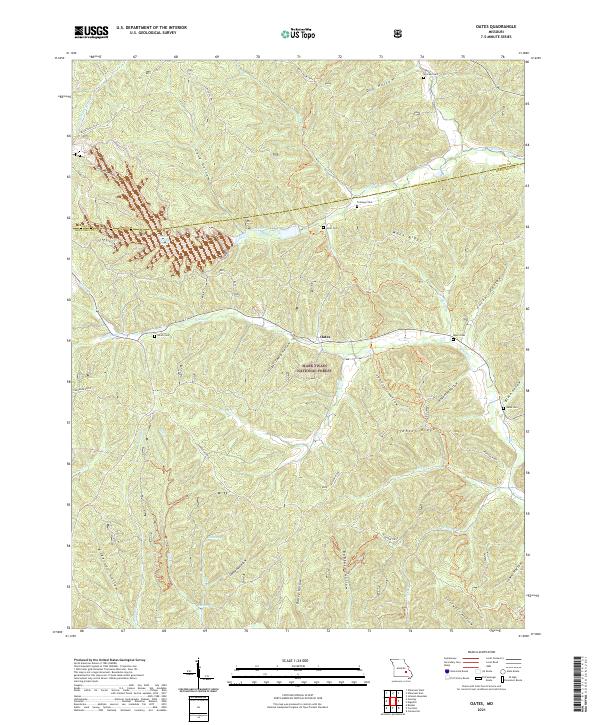 USGS Topographic Map – Oates