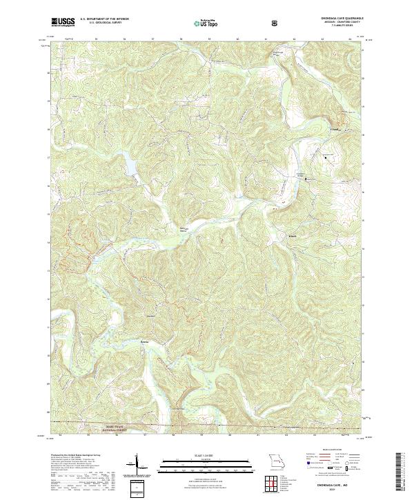 USGS Topographic Map – Onondaga Cave