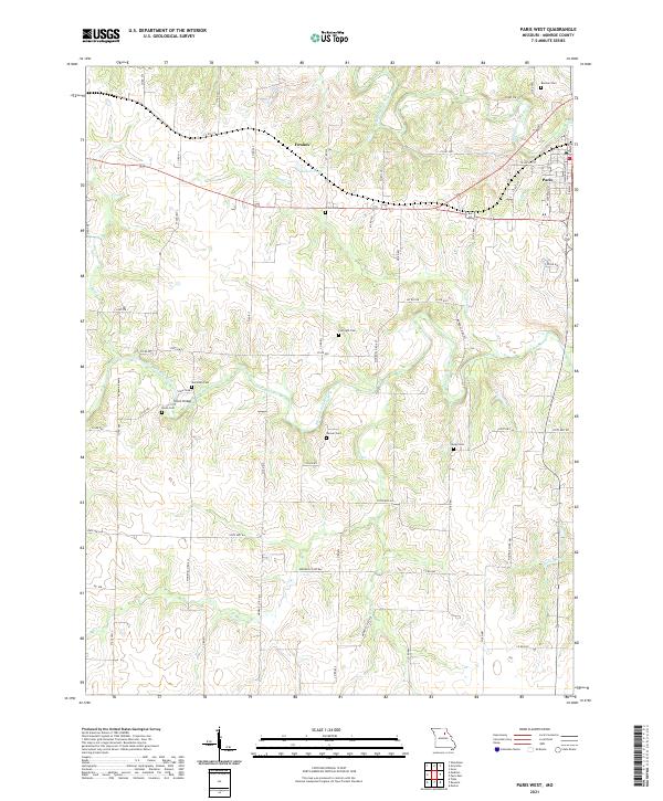 USGS Topographic Map – Paris West