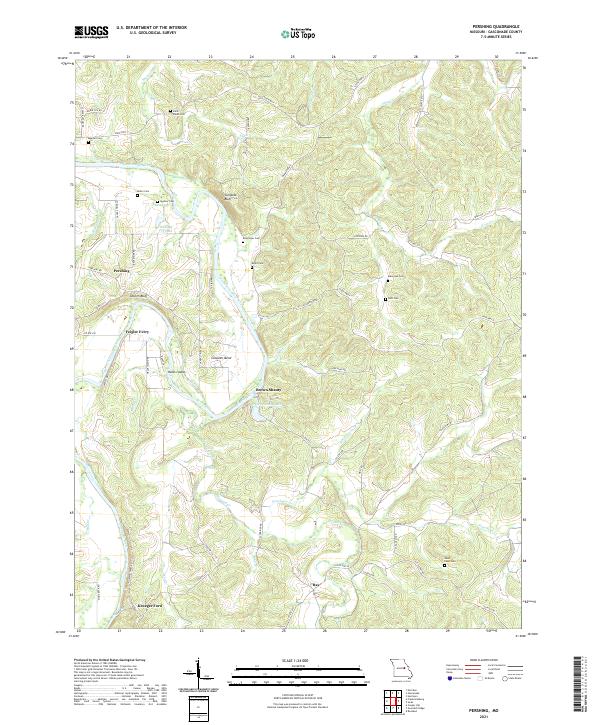 USGS Topographic Map – Pershing