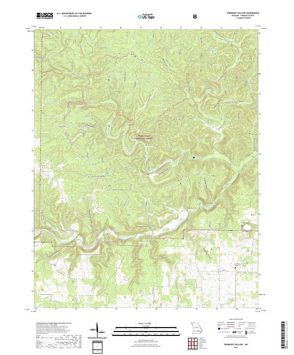 USGS Topographic Map – Piedmont Hollow