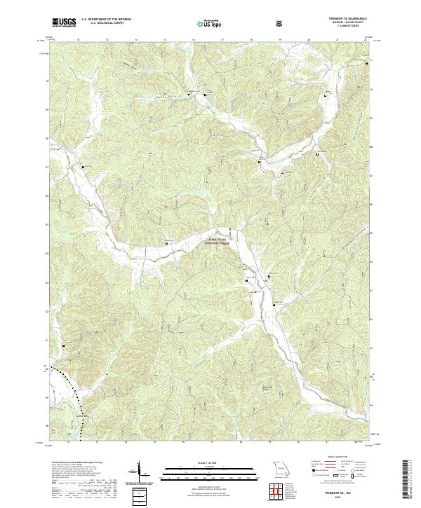 USGS Topographic Map – Piedmont SE