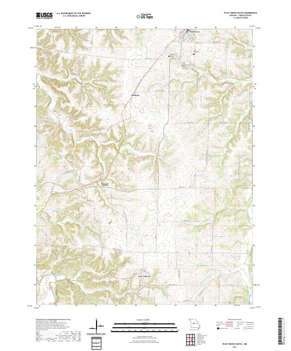 USGS Topographic Map – Pilot Grove South