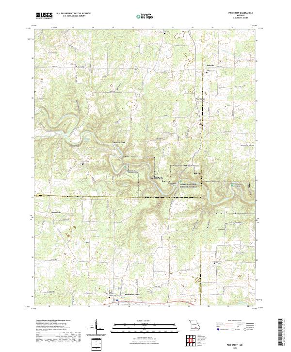 USGS Topographic Map – Pine Crest