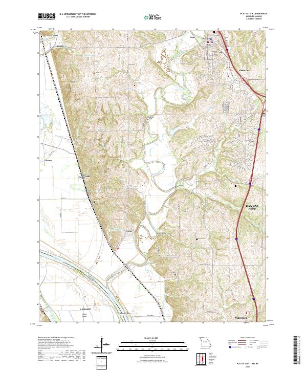 USGS Topographic Map – Platte City