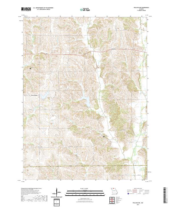 USGS Topographic Map – Pollock NW