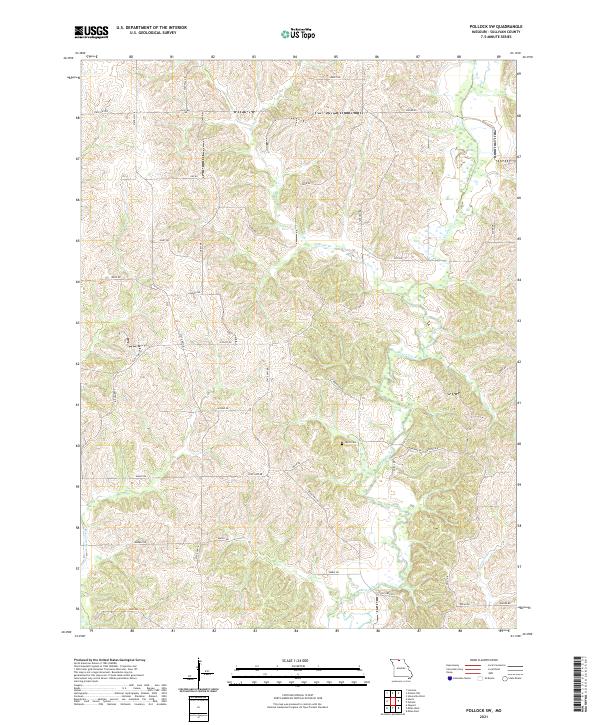 USGS Topographic Map – Pollock SW