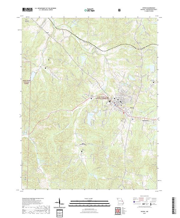 USGS Topographic Map – Potosi