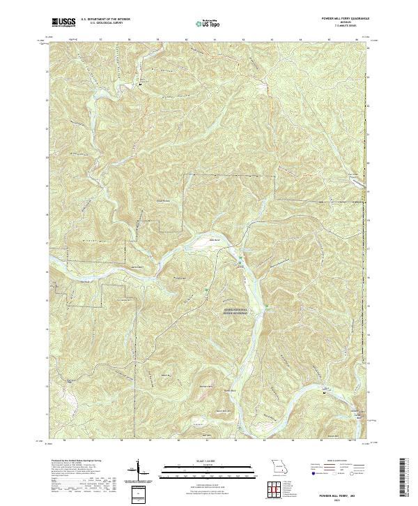 USGS Topographic Map – Powder Mill Ferry