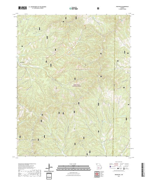 USGS Topographic Map – Protem NE