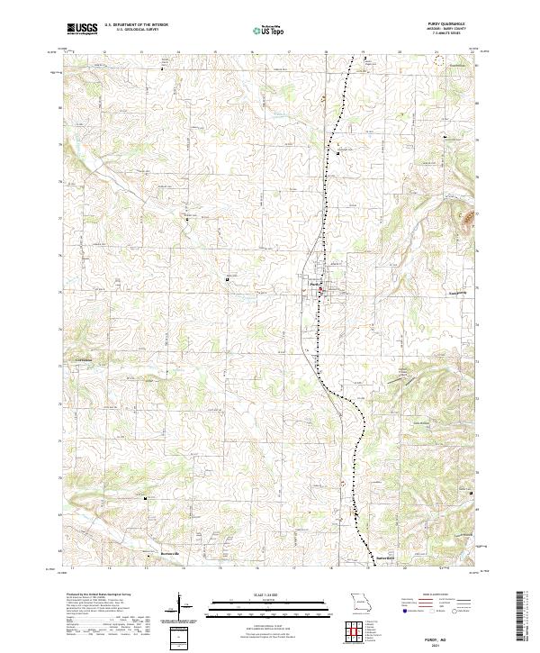 USGS Topographic Map – Purdy
