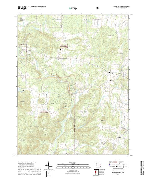 USGS Topographic Map – Rhodes Mountain